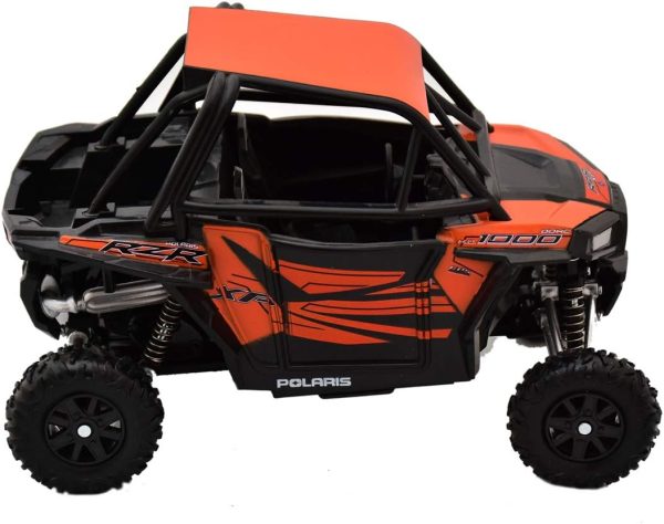 Newray Polaris RZR XP 1000 Bike ATV Dirt Rider 1/18 Scale Pre-Built Model Vehicle Orange - Image 6