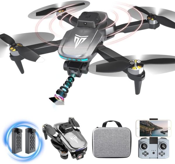 Drone, Drones with camera for adults 4k, Drones for kids 8-12, Brushless Motor, FPV Foldable Drone, Carrying Case, 40 mins Battery Life, Christmas gifts, 360° Flip, APP Control - Image 2