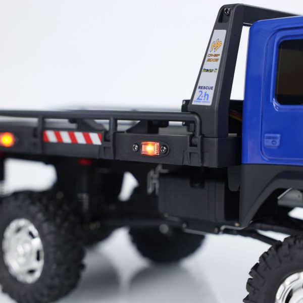 1/18 6x6 CR18P Flatbed Truck RTR RC Rock Crawler Off-Road Truck 2-Speed Lights Motor Servo ESC Hobby Model(Blue) - Image 6