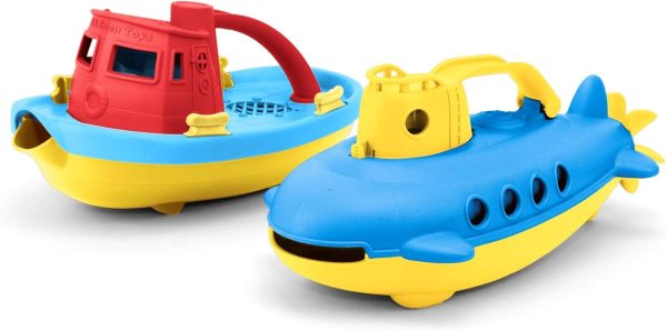 Green Toys Tug Boat & Submarine Combo Pack - Image 5