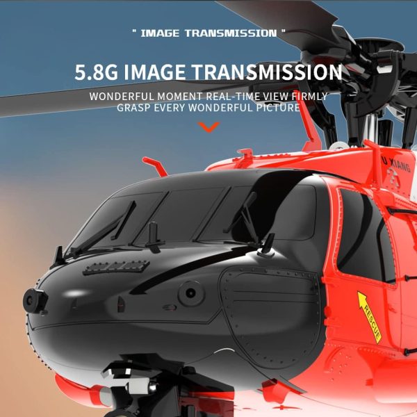 F09-S RC Helicopter for Adults, 2.4G 6CH 1:47 Dual-Brushless FPV RC Military Helicopter with GPS, Militarily Aircraft Model for Airplane Fans (RTF Version) - Image 4