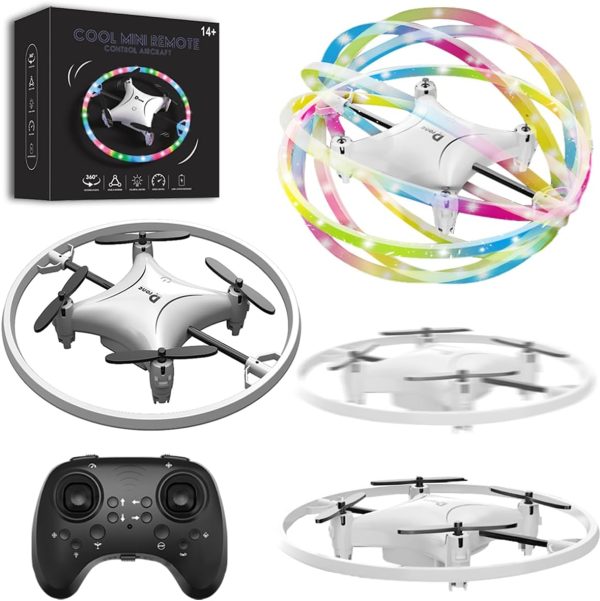 Small Remote Control Drone Quadcopter, 360 Degree Flip LED Light, 90 Degree Circle Flight, 8-12 Years Old Children's toy Mini Drone Christmas Gift - Image 2