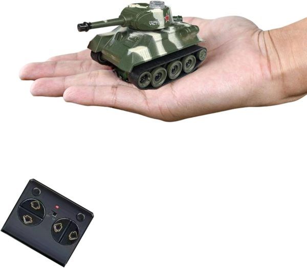 Mini WWII Gray German Tiger RC Tank Toy 1/72 Scale Model Electronic Radio Remote Control Vehicle Tank - Image 2