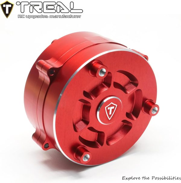 TREAL Promoto-MX Flywheel Housing Aluminum 7075 CNC Machined Upgrades for LOSI 1:4 Promoto-MX Motorcycle Dirt Bike(Red) - Image 3