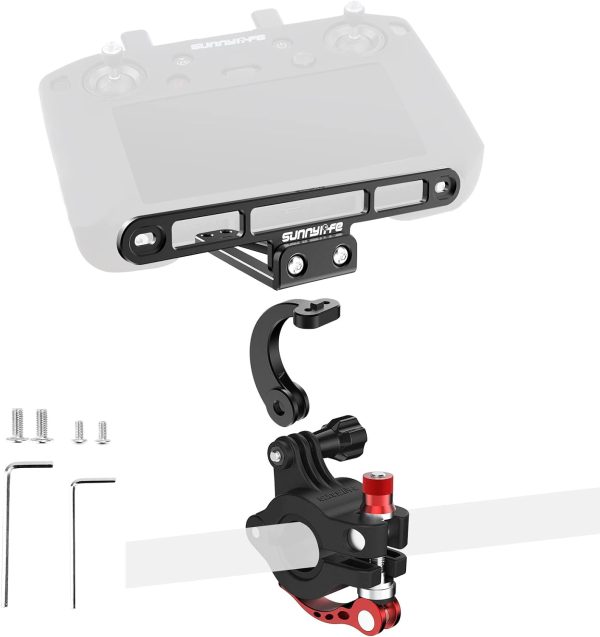 XINANEE Adjustable Bicycle Mount for DJI RC PRO Remote Controller or Action Cameras, DJI Mini 3 Mini 3 Pro Mavic 3 Classic DJI Air 2S Controller, Aluminum Alloy Sturdy Plastic (ONLY for DJI RC Pro) - Image 2