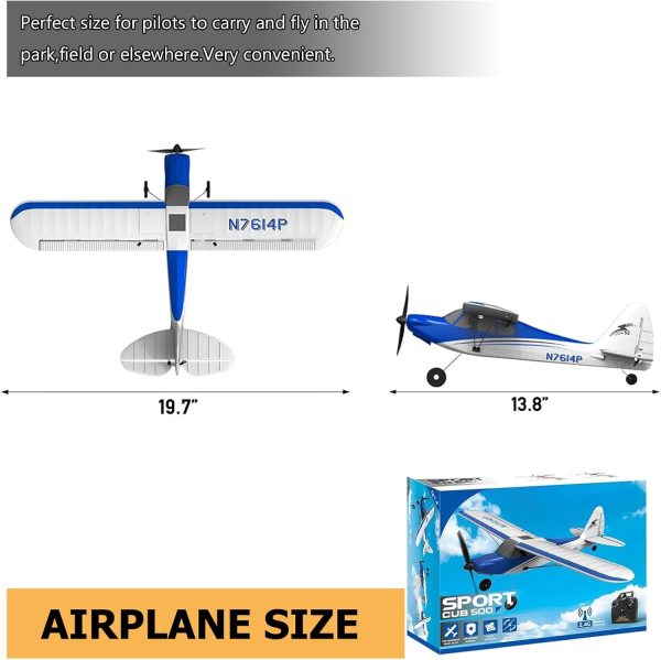 RC Plane Sport Cub 500 S2 RC Airplane RTF 4 CH Remote Control Airplane with Gyro Stabilization System& One Key Aerobatic, Ready to Fly for Beginners,Kid,Adults - Image 9