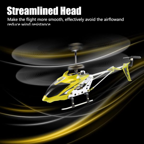 Cheerwing S107/S107G Phantom 3CH 3.5 Channel Mini RC Helicopter with Gyro Yellow - Image 5