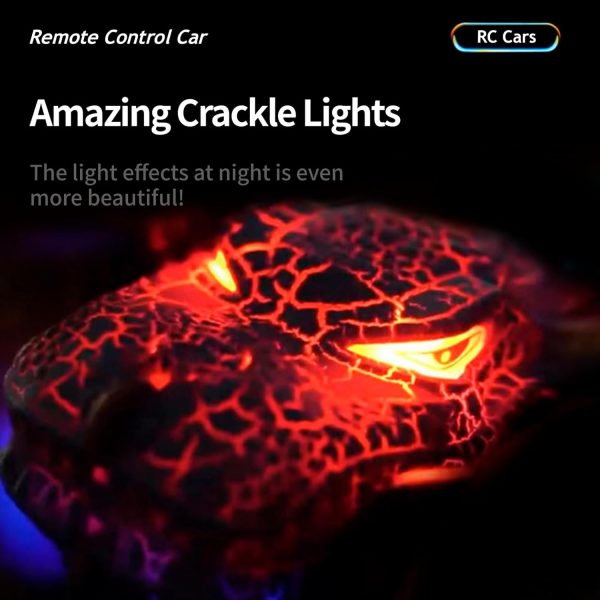 RC Cars,Dinosaur Remote Control Car,Fast RC Car,Kids Remote Control Cars for Boys 8-12 with Crackle Light,Rechargeable,Radio Controlled,2.4GHz,360°Rotate,All Terrain Stunt Toys Car,Girls Birthday Gift - Image 4