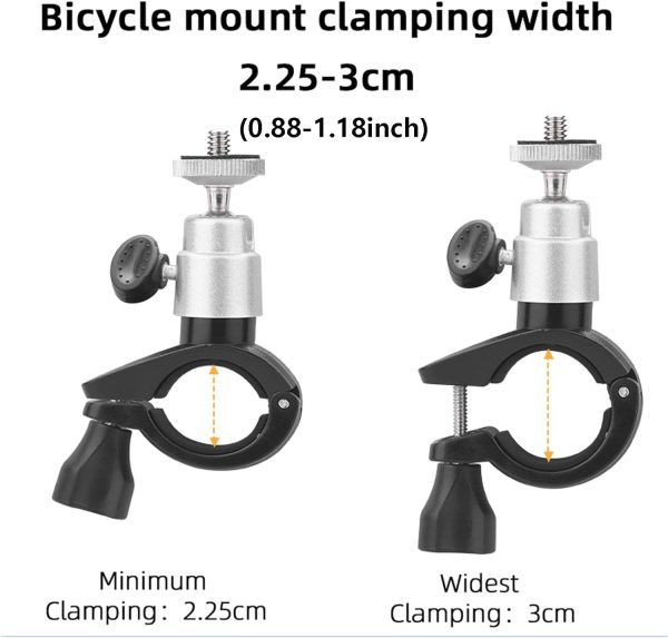 Bike Holder Mount Adapter for DJI RC/RC2 Controller Bike Bicycle Handlebar Mount Holder Clamp Clip Base Compatible for DJI Mini 4 Pro/Mini 3 Pro Drone with Screen Remote Control 1/4 Screw - Image 4