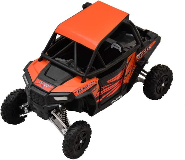 Newray Polaris RZR XP 1000 Bike ATV Dirt Rider 1/18 Scale Pre-Built Model Vehicle Orange - Image 2