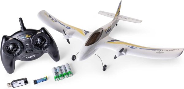 HobbyZone RC Airplane Duet S 2 RTF Everything Needed to Fly is Included with Safe HBZ05300 - Image 3