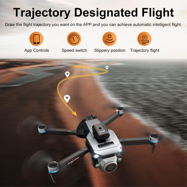 Drones with 4k Ultra-wide Camera,Real-time Vision Screen Handle,Foldable WiFi FPV Drone, RC Quadcopter with Brushless Motor, Optical Flow, Altitude Hold,2 Batteries - Image 4