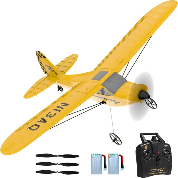 28℃ RC Plane 3 Channel Remote Control Airplane Trainer Airplane Sport Cub S2 with Propeller Saver&Xpilot Stabilization System,One-Key U-Turn Easy to Fly for Kids & Adults, Yellow (761-14 RTF) - Image 2