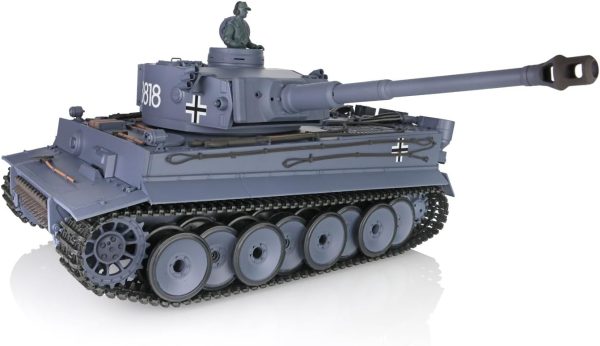 2.4Ghz Heng Long 1/16 Scale 7.0 Plastic Ver German Tiger I RTR RC Tank 340° Rotating Turret Infrared Combat Smoking Unit Lifting Barrel Light Sound 3818 Model BB Shooting Airsoft Tank - Image 3