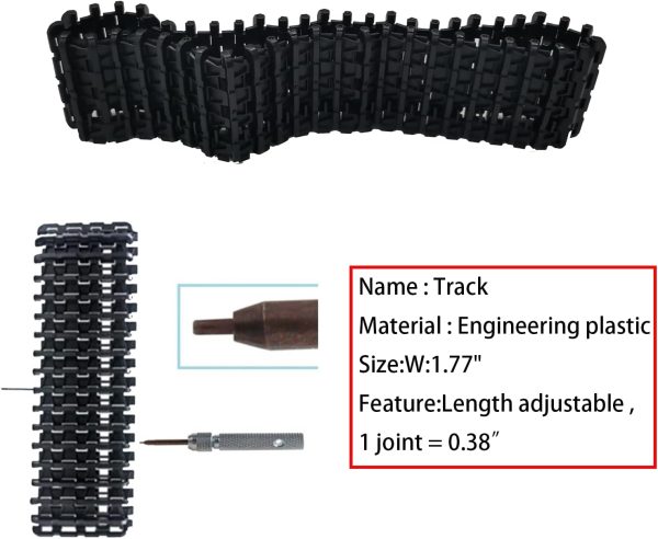 Premium Robot Tank Car Chassis TT02 for Arduino Raspberry Pie, Tracked Caterpillar Clawler by Microbit Python DIY STEAM, RC Robotic Platform with 2pcs DC TT Motor, Robotics Model for Remote Control - Image 7