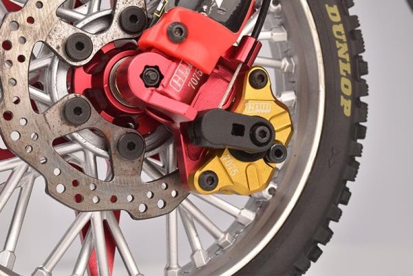 Aluminum 7075 Front Brake Caliper for LOSI 1:4 Promoto MX Motorcycle Dirt Bike RTR FXR LOS06000 LOS06002 Upgrades - Red - Image 3