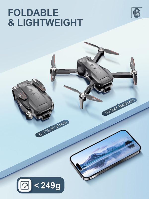 Foldable Brushless Drone with 4K HD Camera for Adults, RC Quadcopter, 30 Minutes Flight Time, One Key Take Off/Land,Altitude Hold,360° Flip with Carry Bag for beginners - Image 8