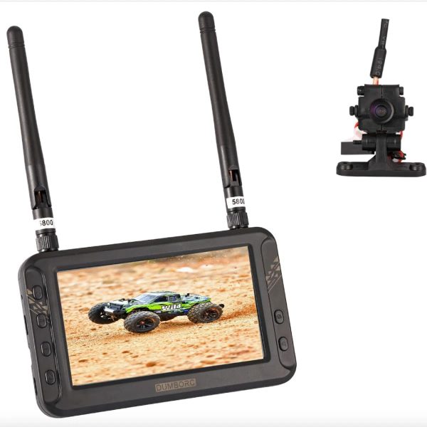 (Upgraded) DUMBORC 4.3'' FPV Monitor with Camera with Recording Function 5.8G 40CH 800 X 480 Wireless LCD Display Screen for RC Car RC Trucks/RC Crawler/Boats/Tank/Quadcopter - Image 2