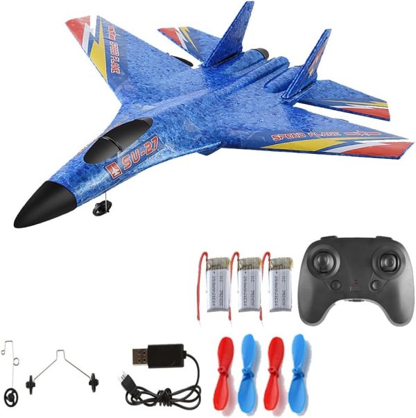 RC Plane,Remote Control Airplanes, Su-27 Ready to Fly Remote,2 Channel 2.4GHZ Remote Control Plane Aircraft,RC Airplane for Boys Girls Adults Beginners - Image 2