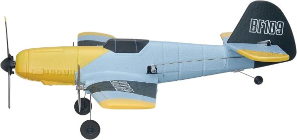 VEVOR RC Plane, 2.4GHZ 3 Channel RC Airplane with 6-Axis Gyro Stabilizer&2 Batteries, Ready to Fly BF-109 Fighter Aircraft Plane Toy for Adults Kids Beginners Boys Birthday/Xmas Child Gift - Image 10