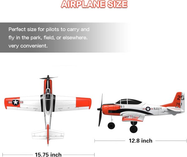 RC Plane 4 Channel Remote Control Airplane, Ready to Fly RC Airplane with Xpilot Stabilization System and One Key Aerobatic for Beginners Adult - Image 7