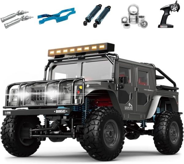 The perseids RC Truck RC Rock Crawler 1/12 Full Scale 4WD Remote Control Car Racing Vehicle Semi Truck and Trailer, 20km/h Offroad RC Truck RTR Climb Model Toys Hobby Grade RC Crawler with Metal - Image 2