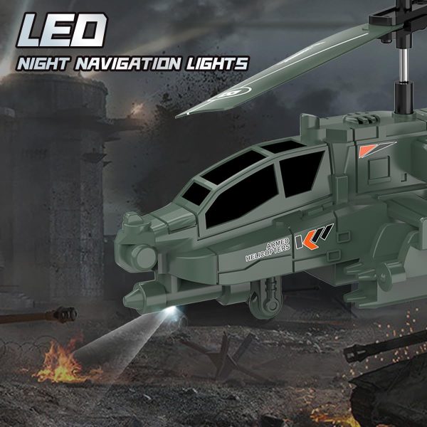 Military-Style RC Helicopter Toy,Remote Control diecast Helicopter with Light and Sound Effects,for Children, Collectors,and as a Unique Gift for Military Fans - Image 4