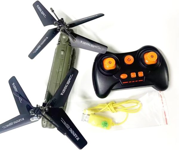 Remote Control Helicopter, S026H Military Transport RC Helicopter with Altitude Hold, One Key take Off/Landing, LED Light, Low Battery Reminder, Army Helicopter Aircraft Toys - Image 8