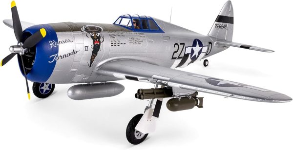 E-flite RC Airplane P-47 Razorback 1.2m BNF Basic-Transmitter Battery and Charger Not Included EFL08450 Airplanes B&F Electric - Image 2