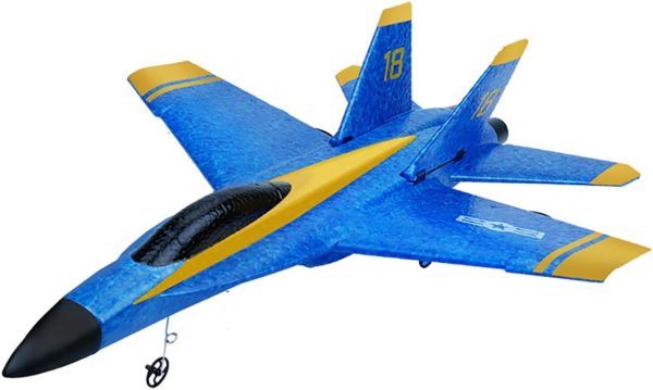 RC Plane Remote Control Airplane RTF RC Plane 2 Channel Remote Control Airplane, 2.4GHz Radio Control F18 Jet Aircraft with 2 Batteries - Image 5