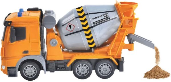 Lexibook, Crosslander® pro RC Concrete Mixer, Remote Controlled Truck Mixer, Light Effects, 360° Rotating Tank, Rechargeable, RCP15 - Image 3