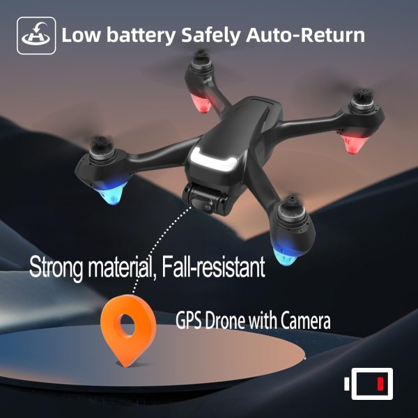 FREEforEXCHANGE NewUpgraded GPS Drone with Camera 1080P HD, Drone for Kids and Beginners with GPS Return Home, Follow Me/Car, GPS Stable Hover Drone, 40 Mins Long Flight, 50×Zoom, Cool Flash lights, Circle Fly, Waypoint Fly, VR Mode, Gifted Packed, under 250g - Image 2