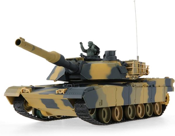 POCO DIVO Abrams M1A2 US Battle Tank RC Airsoft Panzer 1/24 Scale Model 2.4Ghz Remote Control Military Vehicle Combat Fight Infrared BB - Image 2