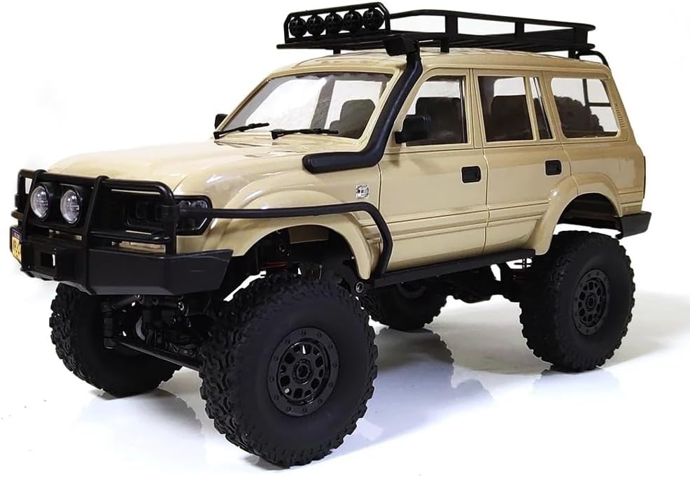 1/16 Scale RC Crawler, WPL C54-1 RTR RC Truck 4x4 Off Road RC Rock Crawler with Upgraded Chassis, 260 Motor New Gearbox and Batteries for Adults Hobby Toy (Yellow) - Image 2