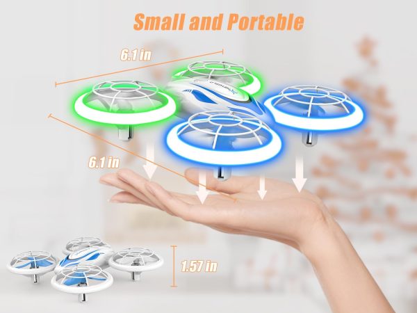 S60 Drones for Kids, Mini Drone with LED Lights for Beginners, RC Quadcopter with Altitude Hold and Headless Mode, Full Propeller Protect, 3D Flips, 2 Batteries, Toys Gifts for Boys Girls - Image 10