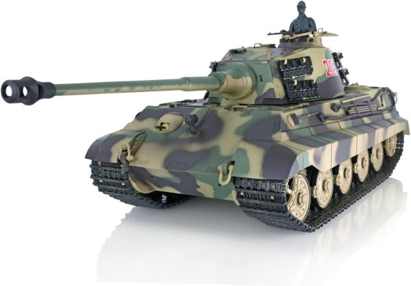 Henglong 2.4G 1/16 Tk7.0 Plastic German King Tiger RTR RC Tank Toys 3888A Bb Airsoft Smoke Sound Effect BB Shooting Airsoft Tank That Shoot BB Airsoft That Shooting BB Bullets - Image 4