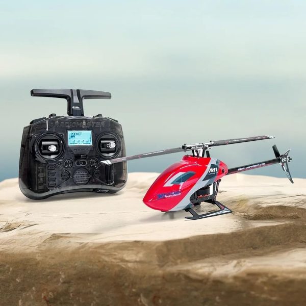 OMPHOBBY M1 EVO RTF Helicopter, Dual Brushless Motors 6CH Direct-Drive Mini RC Helicopters for Adults, 3D Flight Heli with Pocket Remote Control, OMP M1 Upgraded Version Ready to Fly Red - Image 3