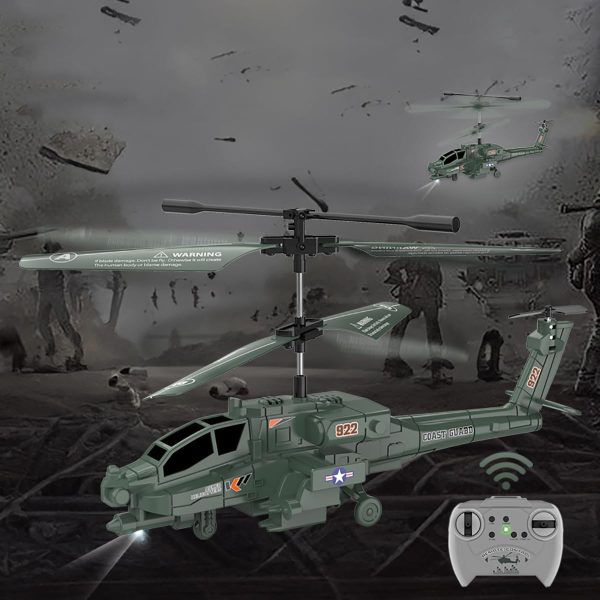 Military-Style RC Helicopter Toy,Remote Control diecast Helicopter with Light and Sound Effects,for Children, Collectors,and as a Unique Gift for Military Fans - Image 2