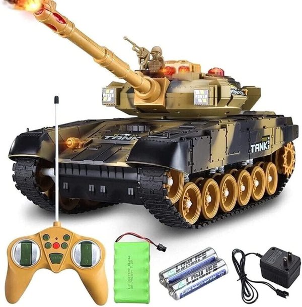 Large Radio Remote Control Army Armored Car Crawler Off-Road Charging Military Truck RC Cars Realistic Sounds & Lights Panzer Tank Toy for Kids & Adults Gift - Image 4