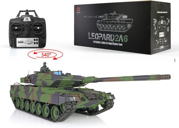 TOUCAN RC HOBBY 1/16 Henglong Tk7.0 Leopard2A6 Rc Tank Ir Battle Bb Shooting Engine Smoke 2.4Ghz Remote Control Car Model 3889 - Image 3