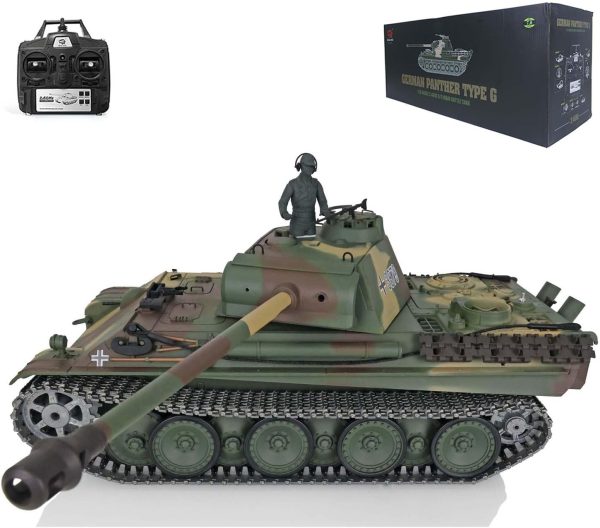 Heng Long RC Tank 1/16 7.0 Upgraded German Panther G Infrared Combat 340° Rotating Turret Smoking Generator RTR RC Tank 3879 Metal Tracks BB Shooting Airsoft Tank That Shoot - Image 2