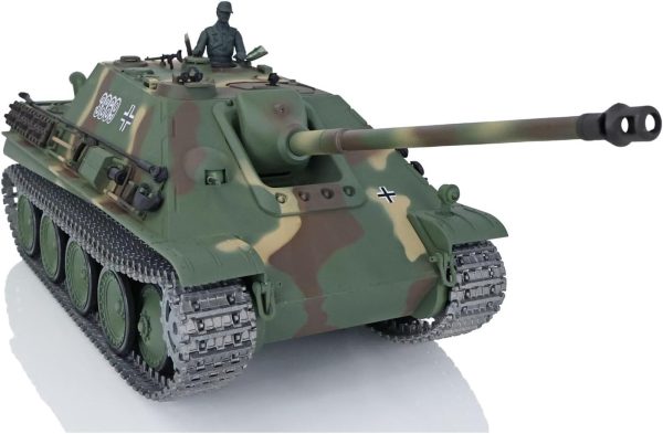 Heng Long 1/16 Scale 7.0 Upgraded Jadpanther RTR RC Tank 3869 Smoking Generator Metal Tracks Infrared Combat Lifting Metal Barrel Light Sound BB Shooting Airsoft Tank That Shoot BB Pellets - Image 3