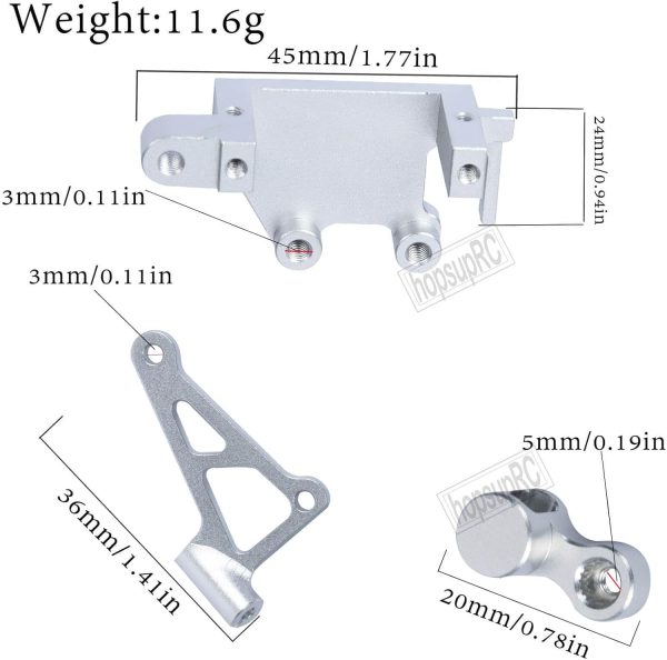 7075-T6 Aluminum Electronic Mount Set Upgrades Part for Losi 1/4 Promoto MX Motorcycle Dirt Bike RTR FXR LOS06000 LOS06002,Alloy Electronic Mount Set Hops Up,Silver - Image 8