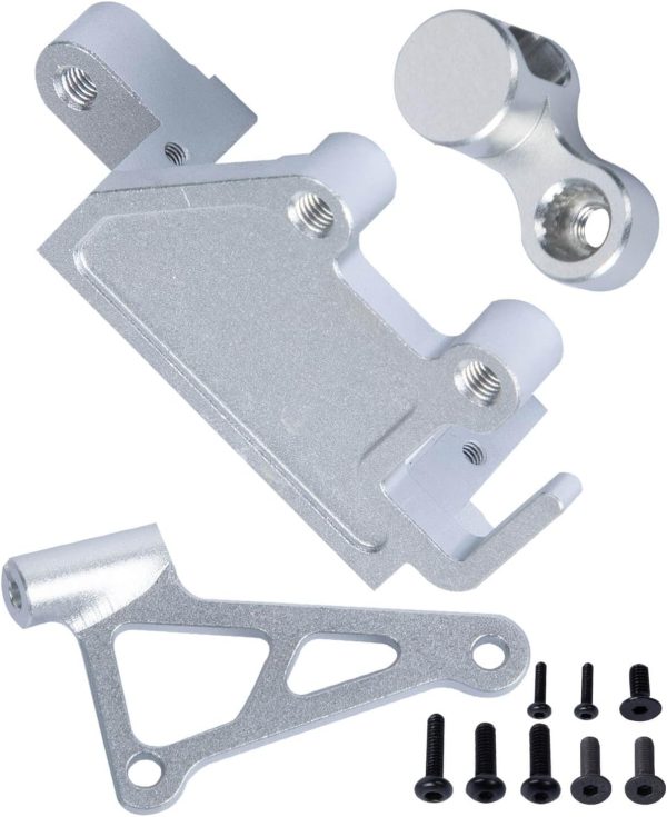 7075-T6 Aluminum Electronic Mount Set Upgrades Part for Losi 1/4 Promoto MX Motorcycle Dirt Bike RTR FXR LOS06000 LOS06002,Alloy Electronic Mount Set Hops Up,Silver - Image 2