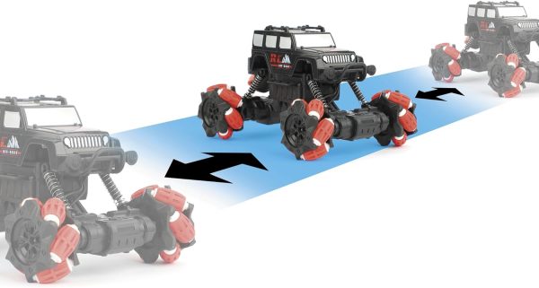 Remote Control Truck - 1:16 Monster Stunt Car - All Terrain Driving Offroad Hobby RC Jeep with Steam, LED & Shock-Absorbing Wheels Electric Indoor & Outdoor Toy for 5 6 7 8 9 10 Boys & Girls Gifts - Image 4