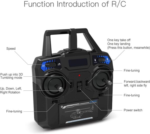GoolRC C129 V2 RC Helicopter, 4 Channel Remote Control Helicopter with 6-Axis Gyro, 2.4Ghz RC Aircraft with 3D Flips, Altitude Hold, One Key Take Off/Landing for Adults and Beginners - Image 9