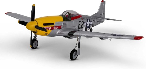 E-flite RC Airplane UMX P-51D Detroit Miss BNF BasicTransmitter Battery and Charger Not Included EFLU7350 - Image 2