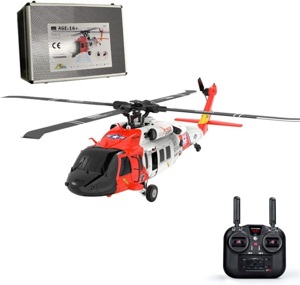 F09-S RC Helicopter for Adults, 2.4G 6CH 1:47 Dual-Brushless FPV RC Military Helicopter with GPS, Militarily Aircraft Model for Airplane Fans (RTF Version) - Image 2