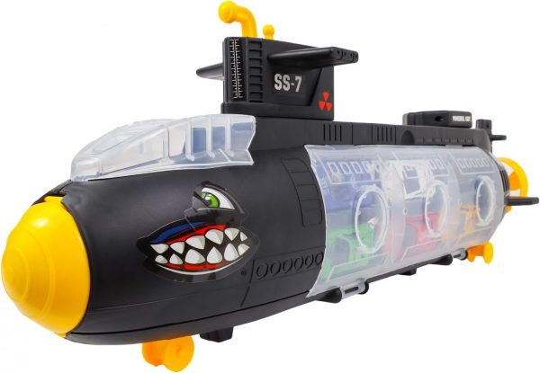 7pc Submarine Shark Diecast Toy Car Carrier Boys Play Set, Ages 3 and Up - Image 9