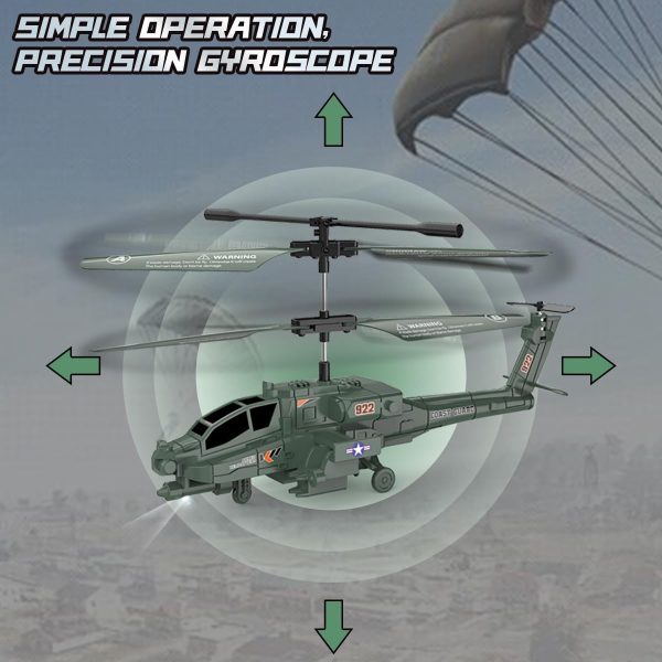 Military-Style RC Helicopter Toy,Remote Control diecast Helicopter with Light and Sound Effects,for Children, Collectors,and as a Unique Gift for Military Fans - Image 6